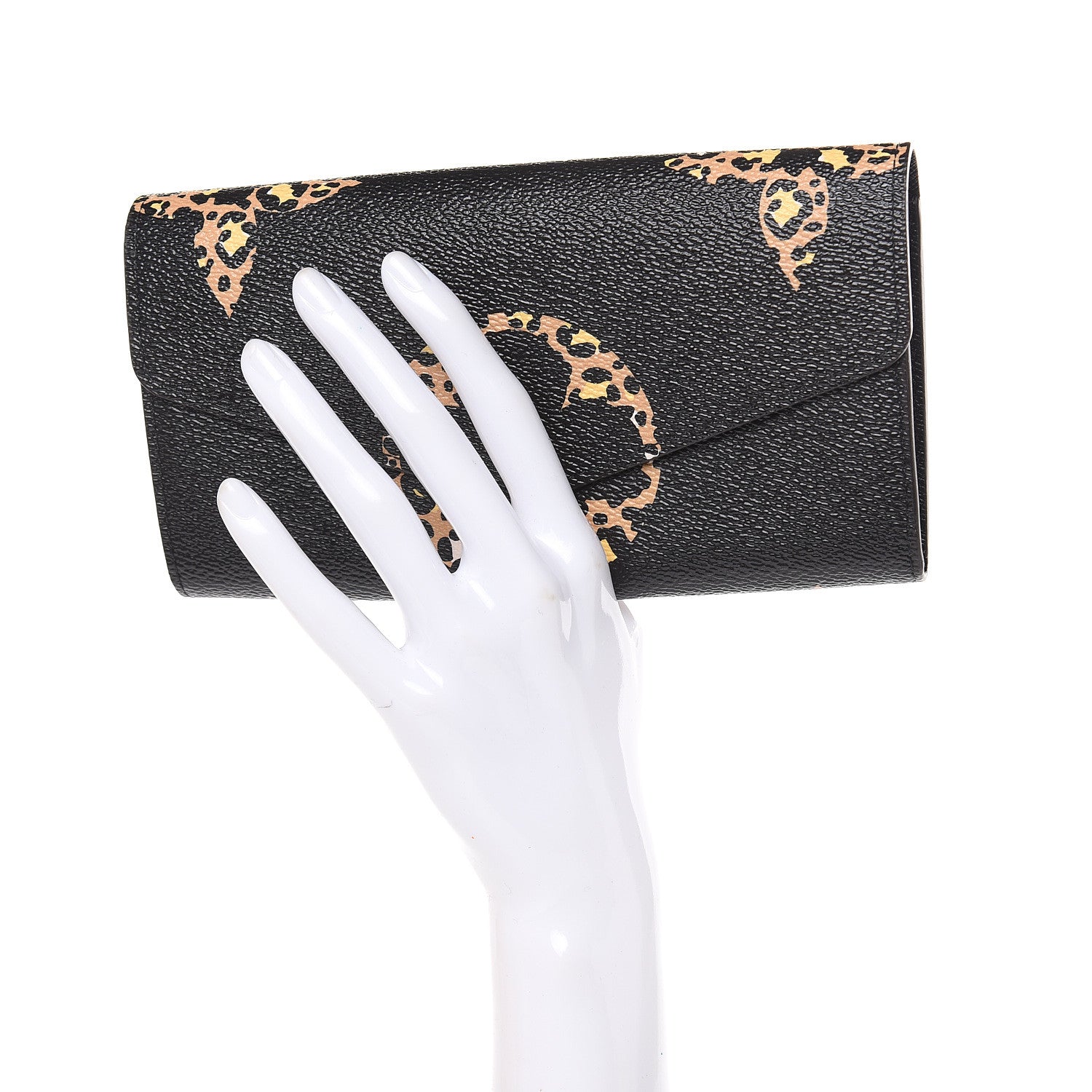 Louis Vuitton Monogram Giant Jungle Sarah Wallet Black 2 of 8