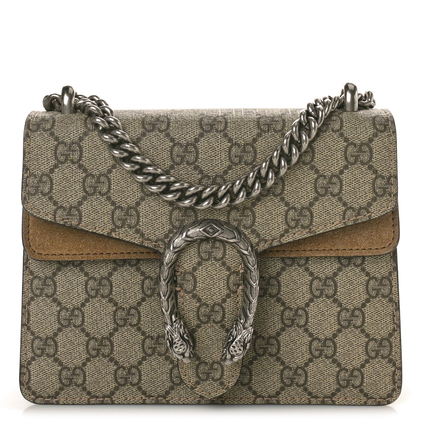 Gucci GG Supreme Monogram Mini Dionysus Shoulder Bag Taupe 1 of 11