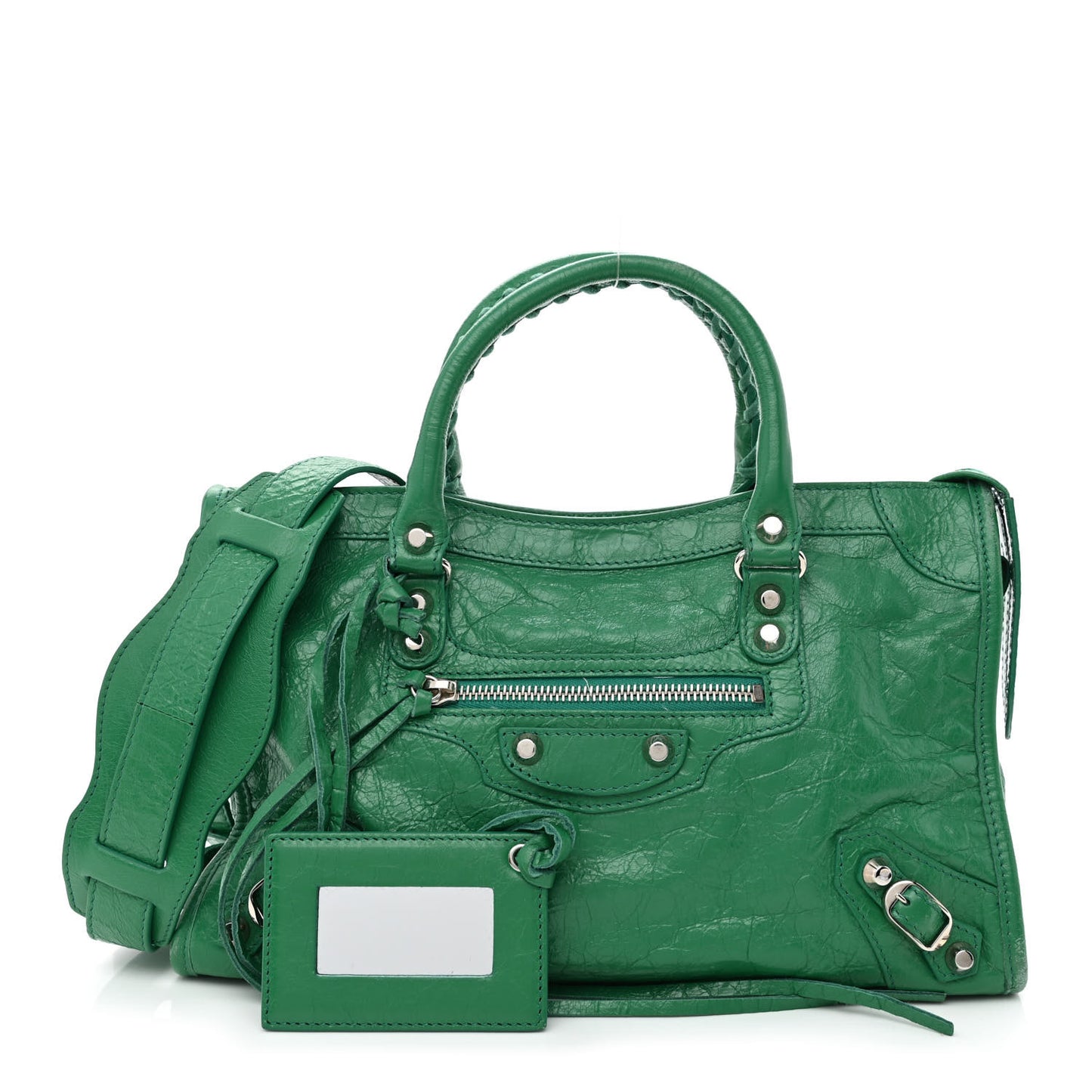 Agneau Classic Silver Hardware S City Magic Green
