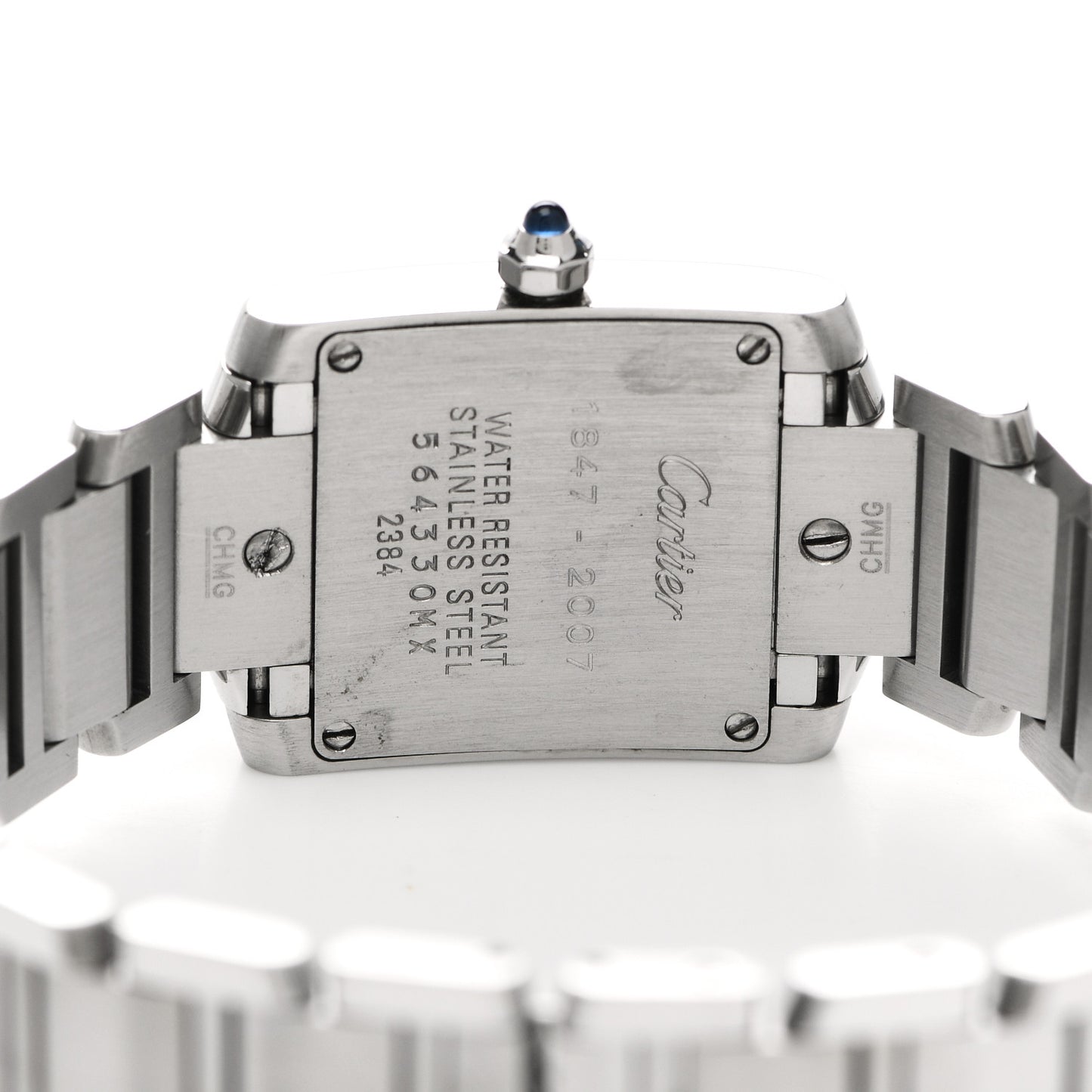 Stainless Steel 20mm Tank Francaise 160th Anniversary Quartz Watch