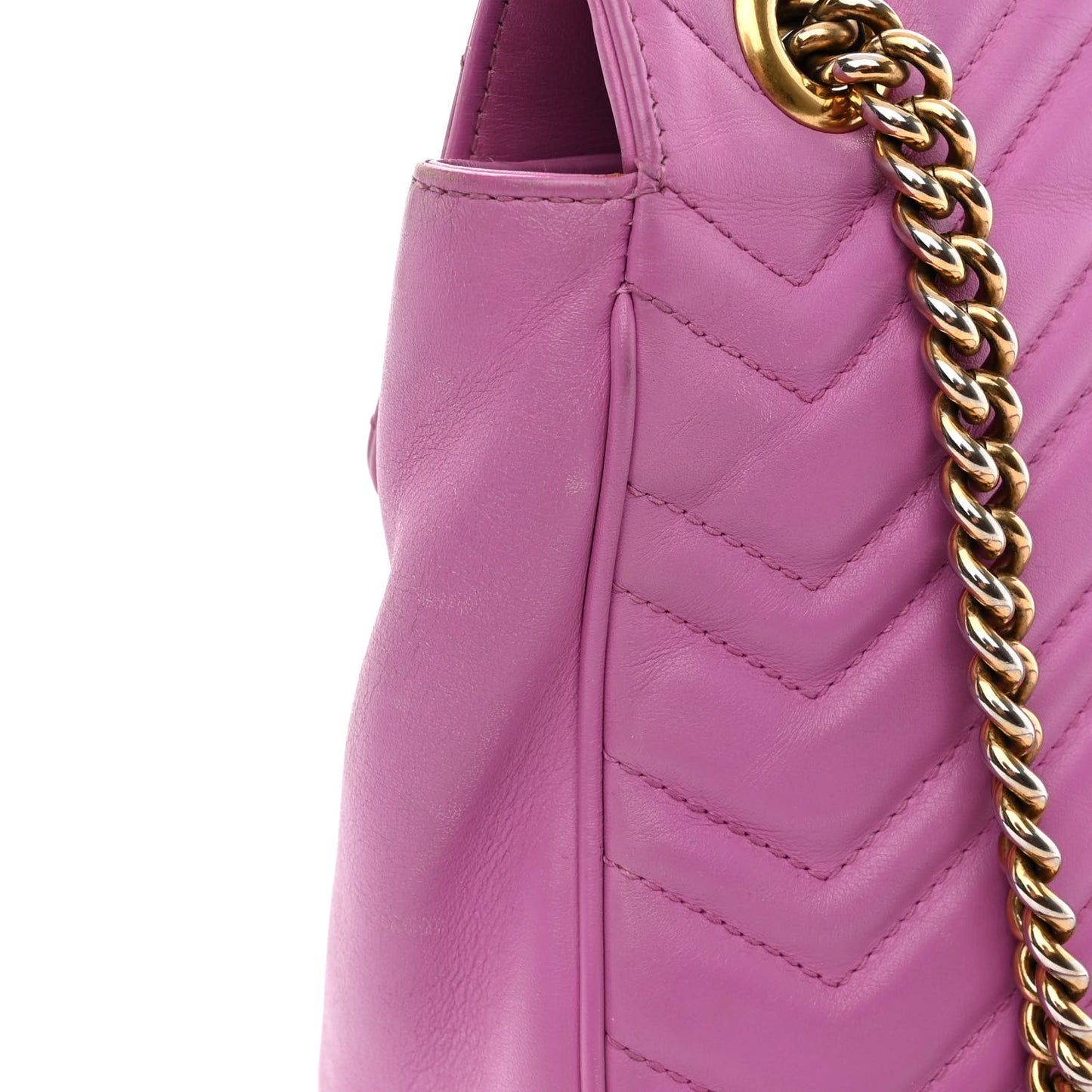 Calfskin Matelasse Medium GG Marmont Shoulder Bag Candy Mousse