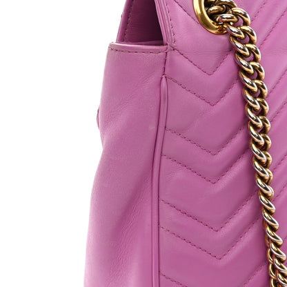 Gucci Calfskin Matelasse Medium GG Marmont Shoulder Bag Candy Mousse 12 of 15