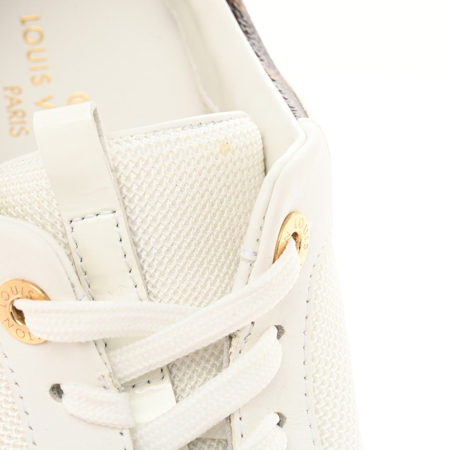 Calfskin Monogram Run Away Sneakers 38 White
