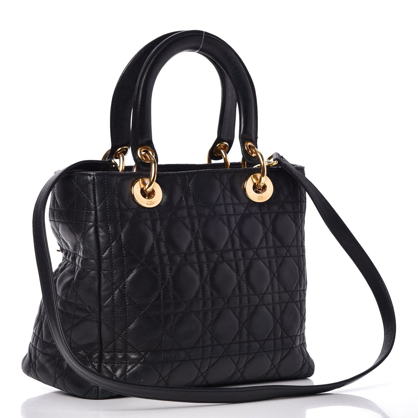 Lambskin Cannage Medium Lady Dior Black