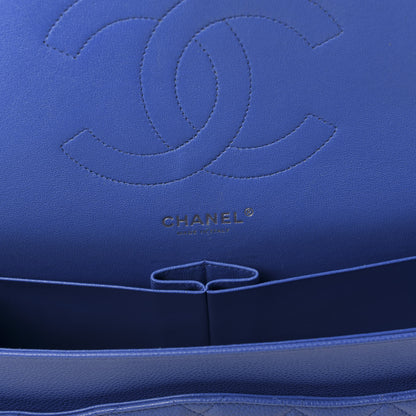 Chanel Caviar Quilted Jumbo Double Flap Blue 8 of 11