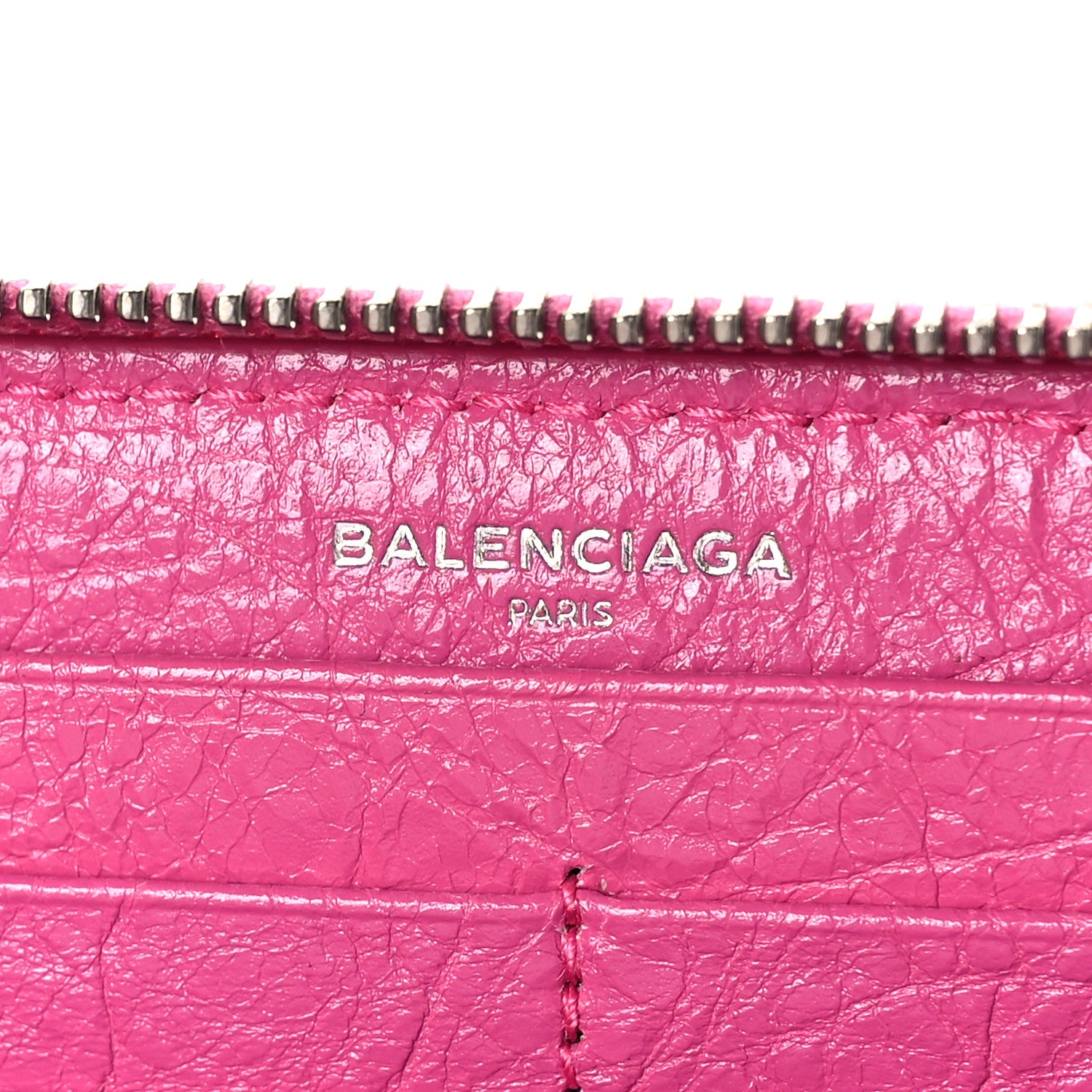 Balenciaga Agneau Classic Silver Hardware Continental Zip Around Wallet Rose Flamingo 6 of 8