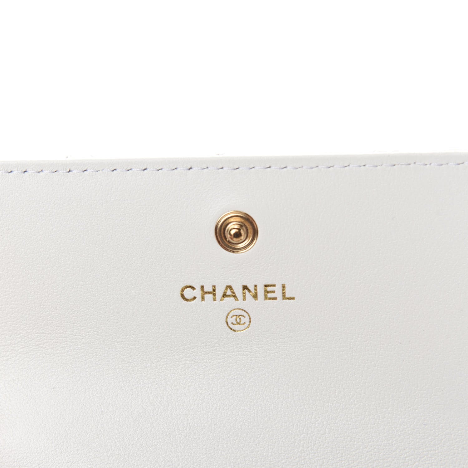 Chanel Calfskin Quilted About Pearls Card Holder Flap With Chain White 9 of 12