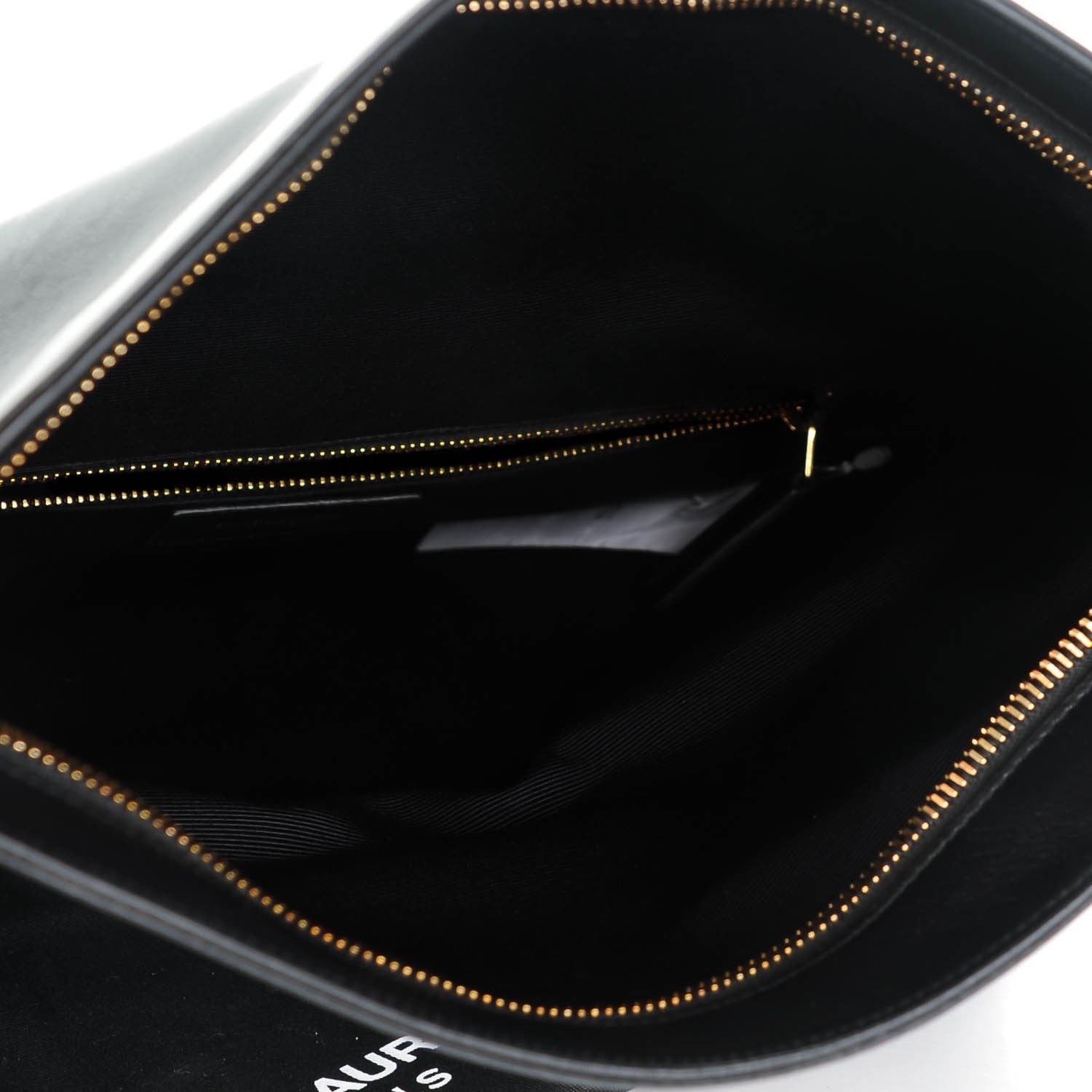 Saint Laurent Smooth Calfskin Letters Fold-Over Clutch Black 5 of 7