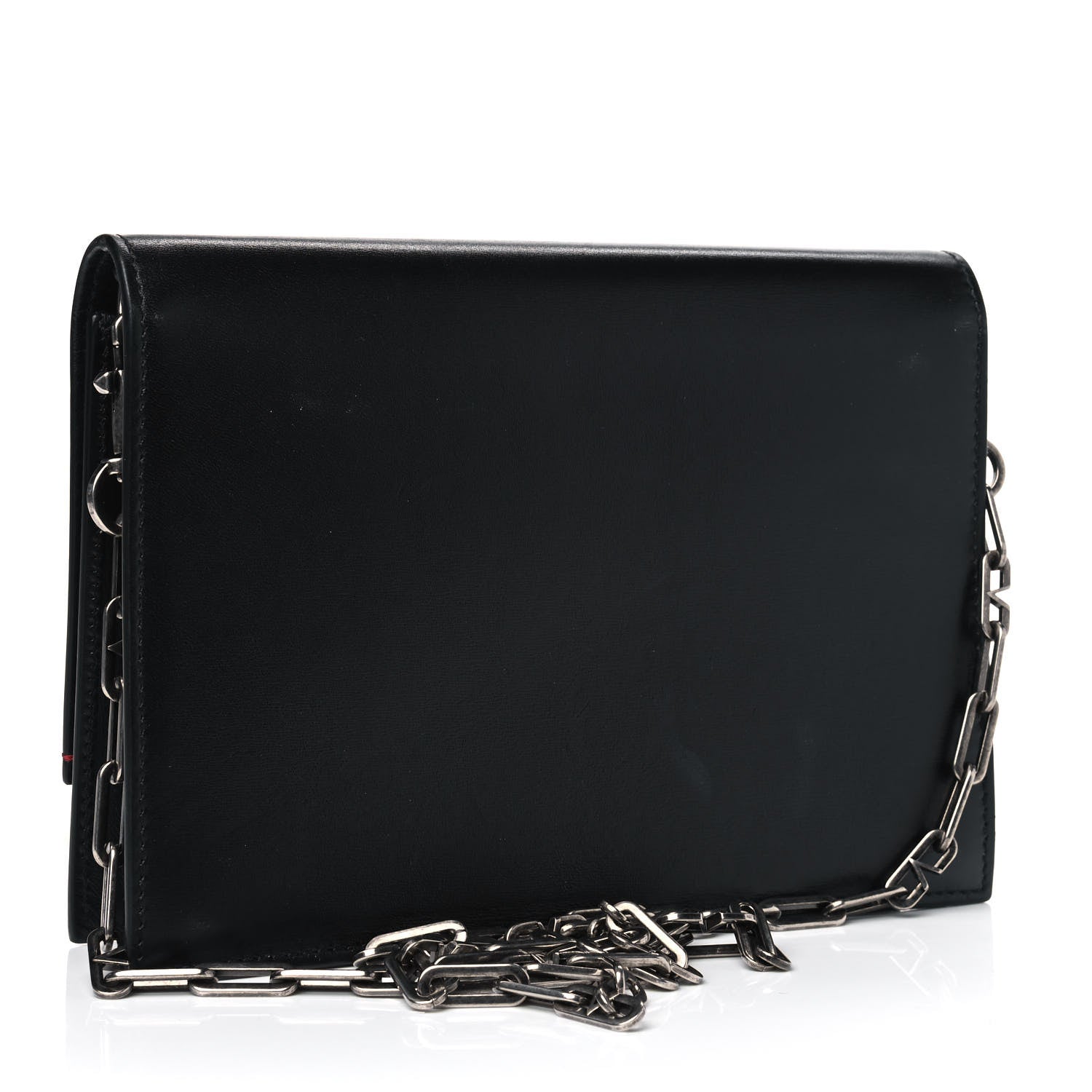 Valentino Garavani Smooth Calfskin Crystal VCase Crossbody Black 2 of 4