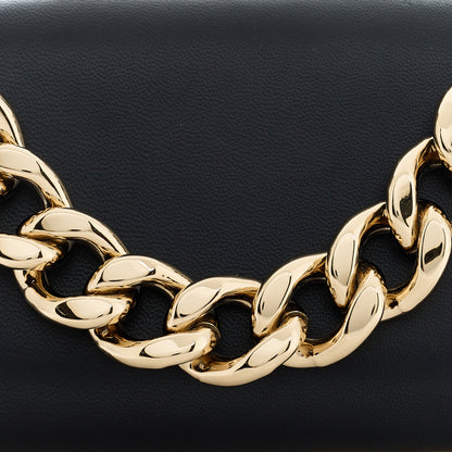 Alexander McQueen Lambskin Knuckle Box Chain Link Clutch Black 8 of 10