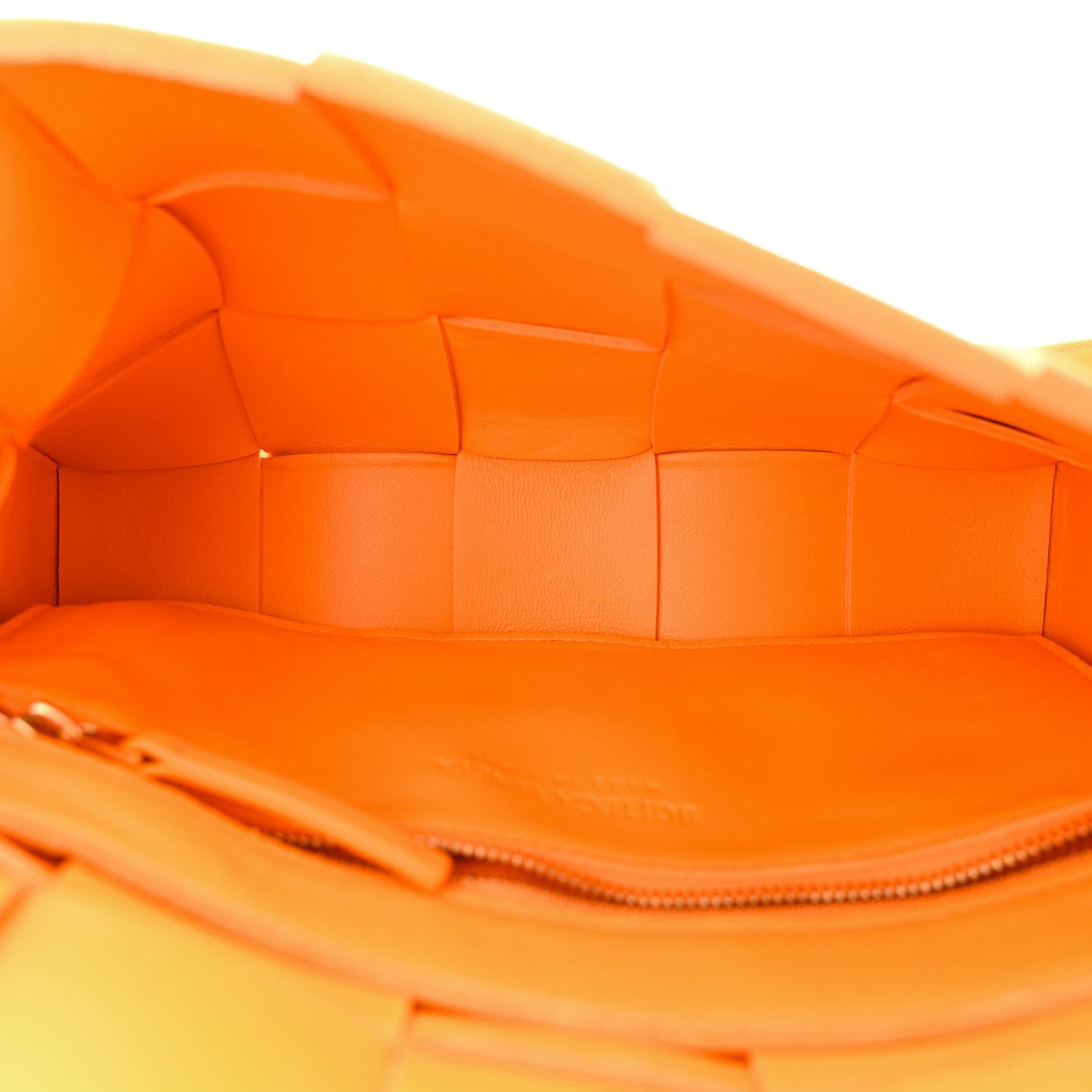 Lambskin Maxi Intrecciato Cassette Crossbody Bag Tangerine