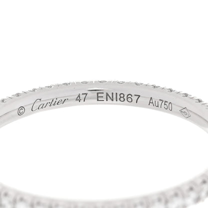 Cartier 18K White Gold Diamond 1.5mm Etincelle de Cartier Wedding Band Ring 47 4 4 of 5