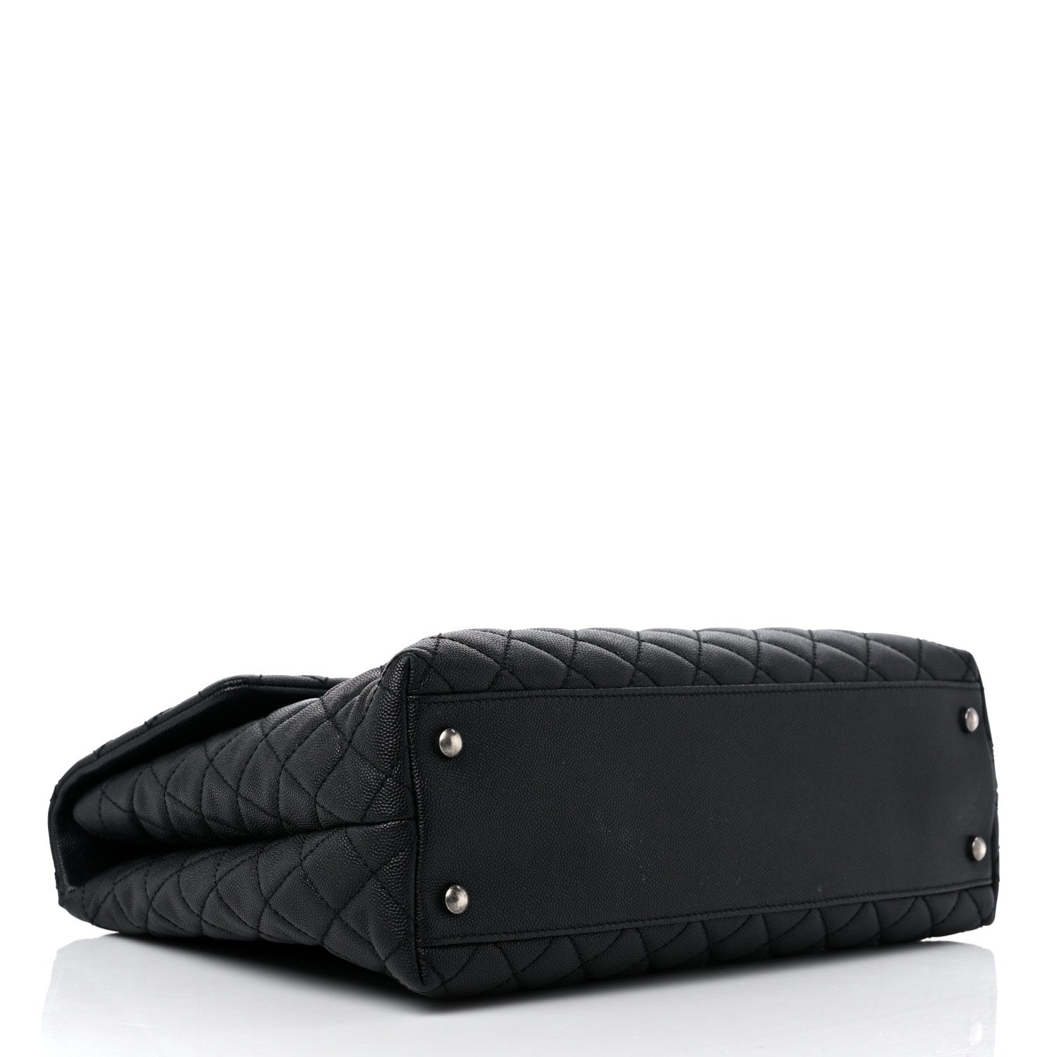 Chanel Caviar Lizard Quilted Large Coco Handle Flap Black 4 of 13
