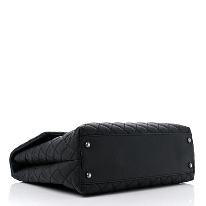 Chanel Caviar Lizard Quilted Large Coco Handle Flap Black 4 of 13