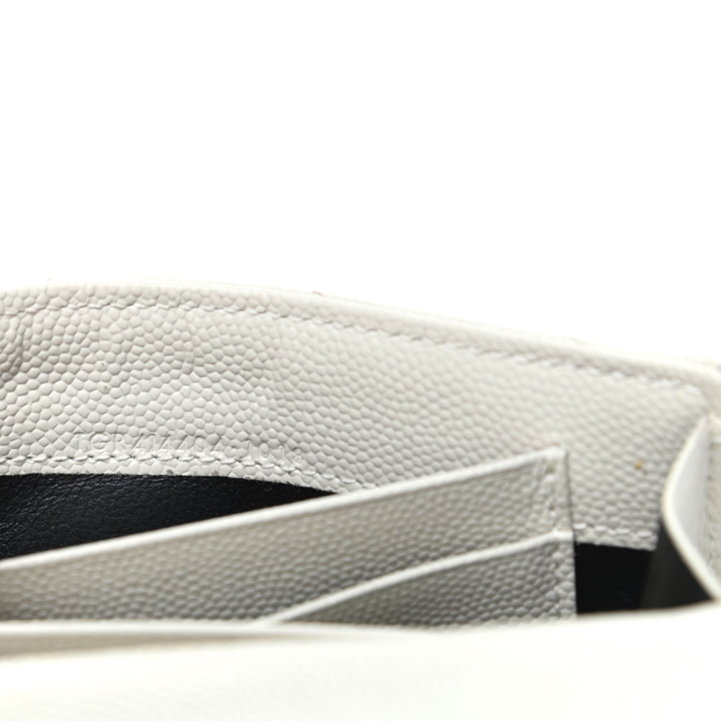 Grain De Poudre Matelasse Chevron Small Monogram Envelope Wallet Crema Soft