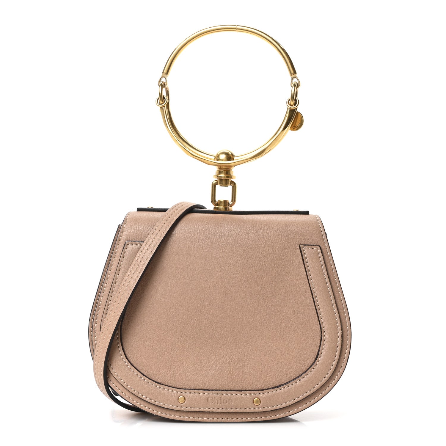 Chloe Calfskin Suede Small Nile Bracelet Bag Biscotti Beige 1 of 9