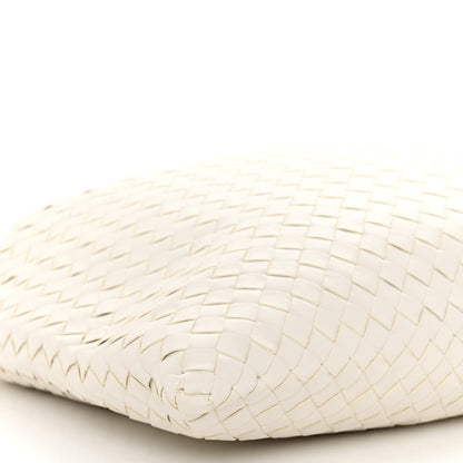 Bottega Veneta Calfskin Intrecciato Large Hop White 8 of 9