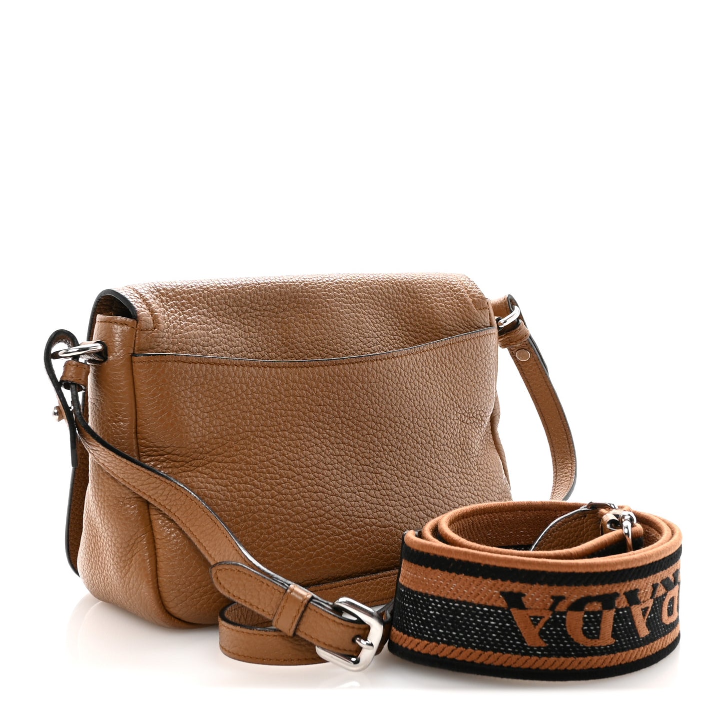 Vitello Daino Soft Flap Crossbody Caramel