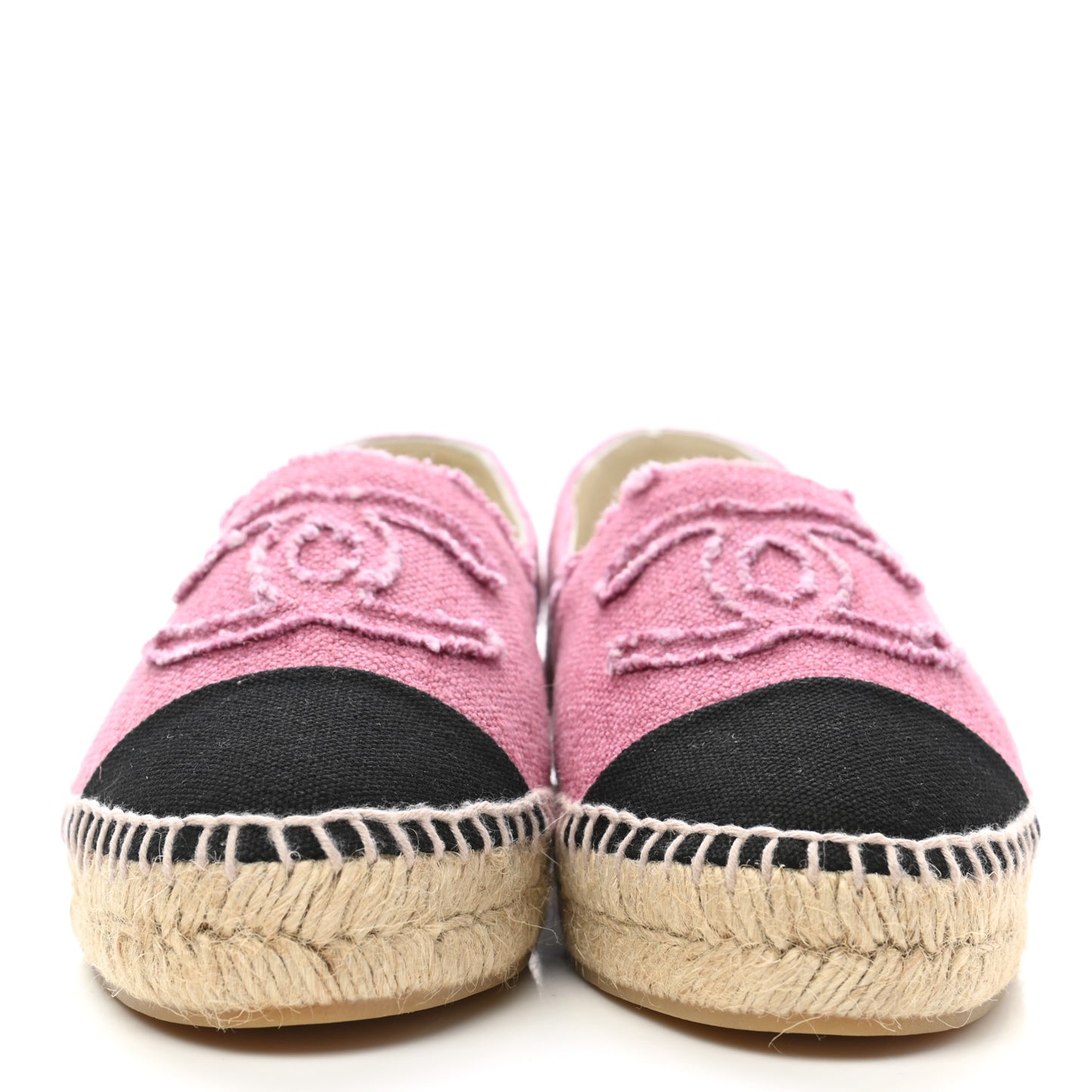 Linen CC Espadrilles 36 Pink Black