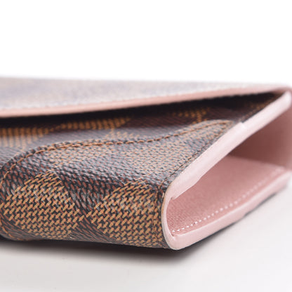 Louis Vuitton Damier Ebene Caissa Wallet Rose Ballerine 9 of 10