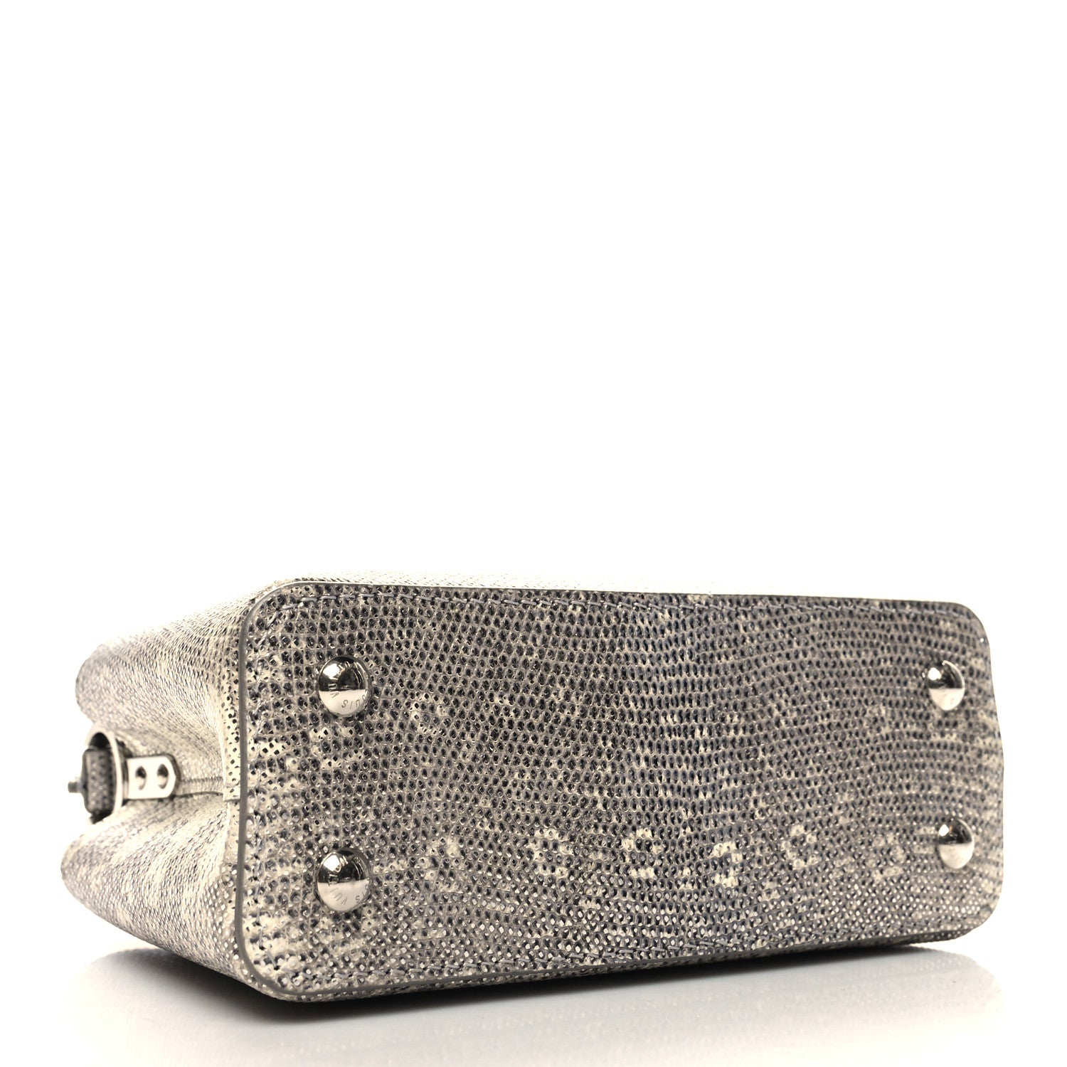 Louis Vuitton Lizard Mini Capucines Argento 4 of 9