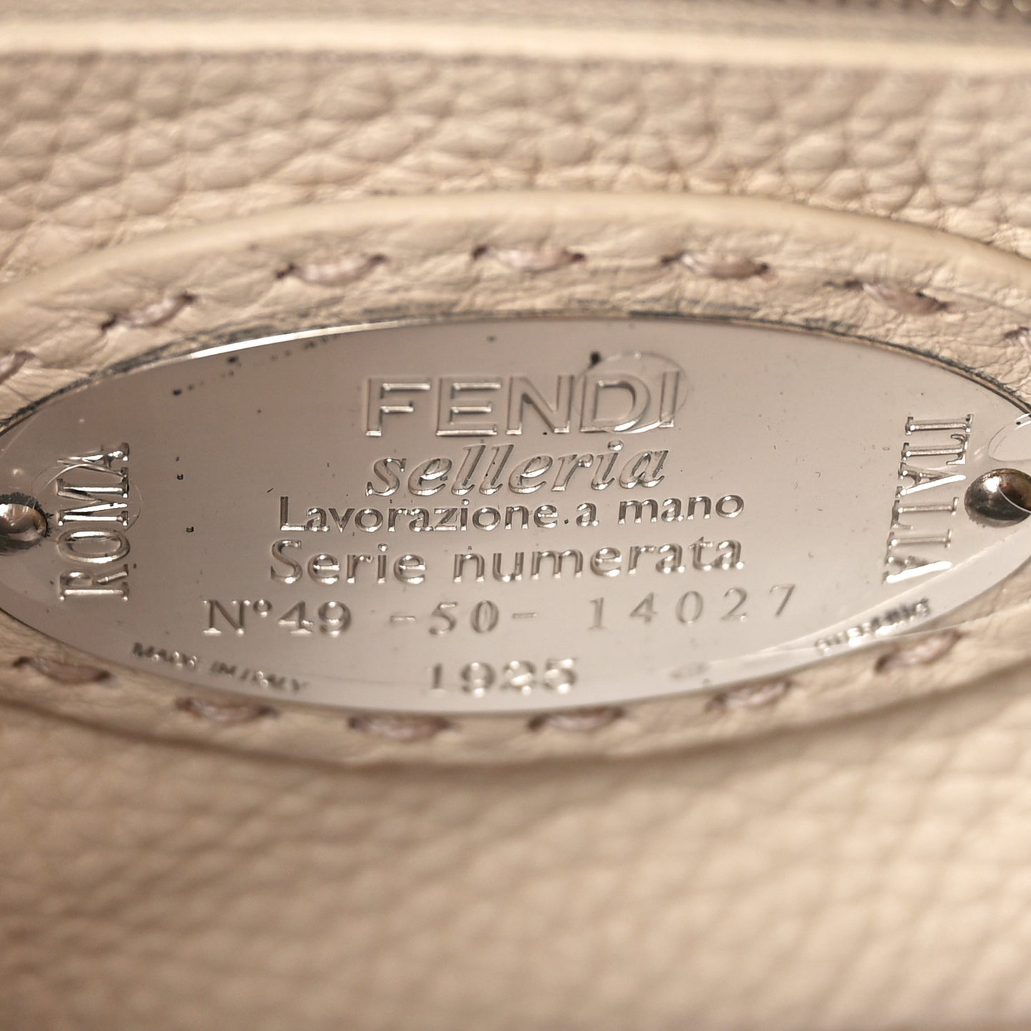 Cuoio Romano Selleria Bi-Color Mini Peekaboo Iconic Satchel English Rose Camelia