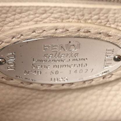 Fendi Cuoio Romano Selleria Bi-Color Mini Peekaboo Iconic Satchel English Rose Camelia 7 of 9