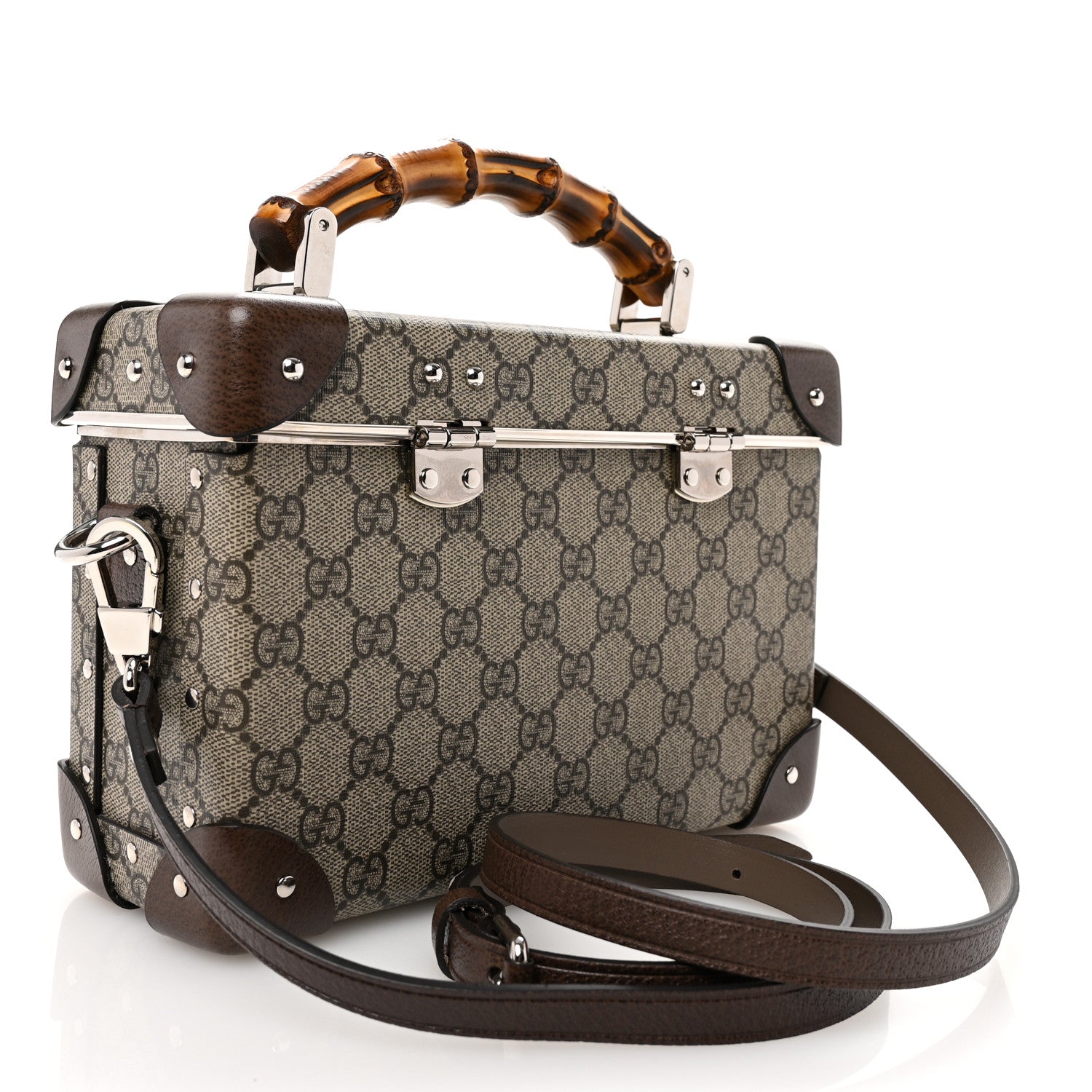 Gucci GG Supreme Monogram Globe-Trotter Beauty Case Brown 3 of 11