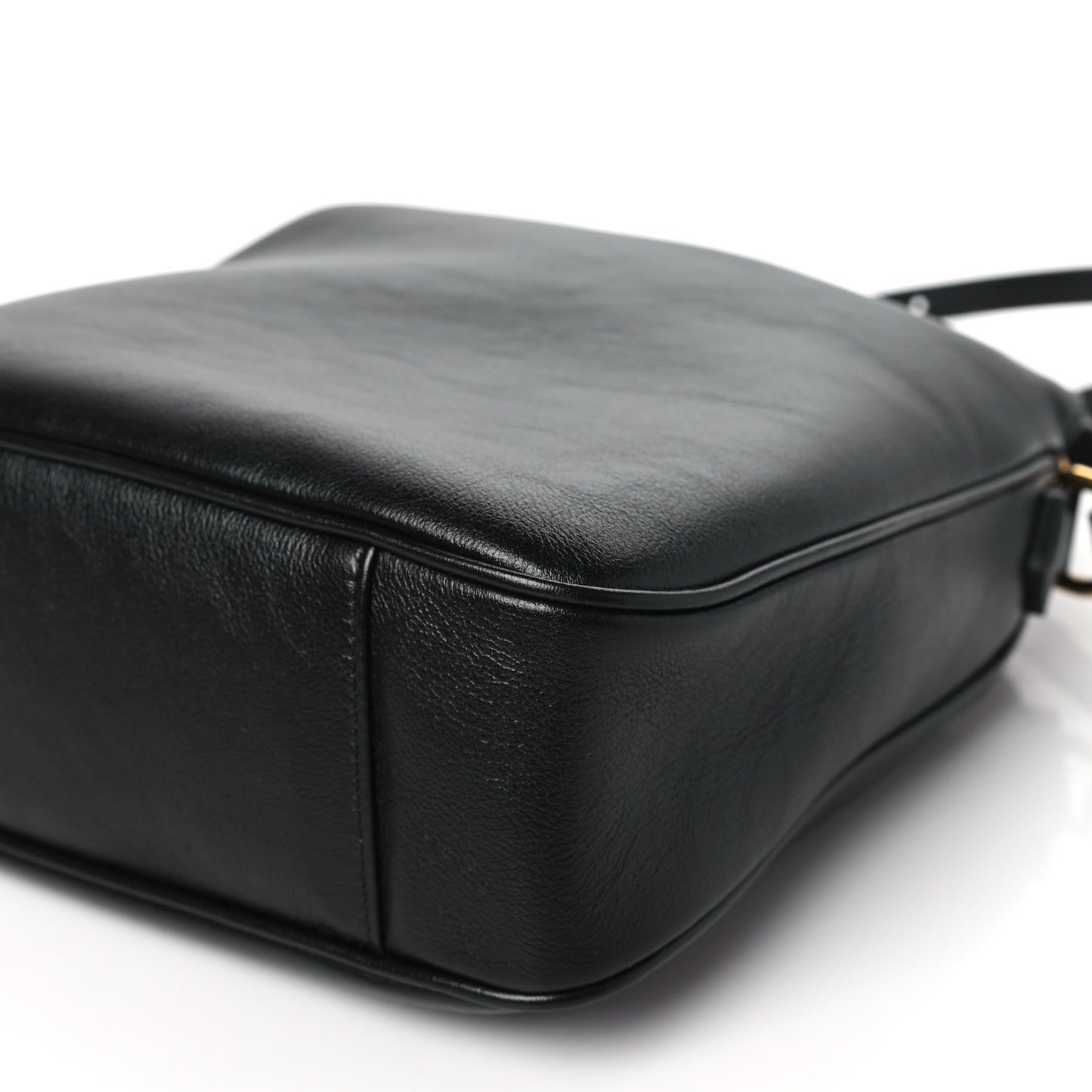 Softy Wonka Textured Dollar Calfskin Medium Diana Shoulder Bag Black Dusty Grey
