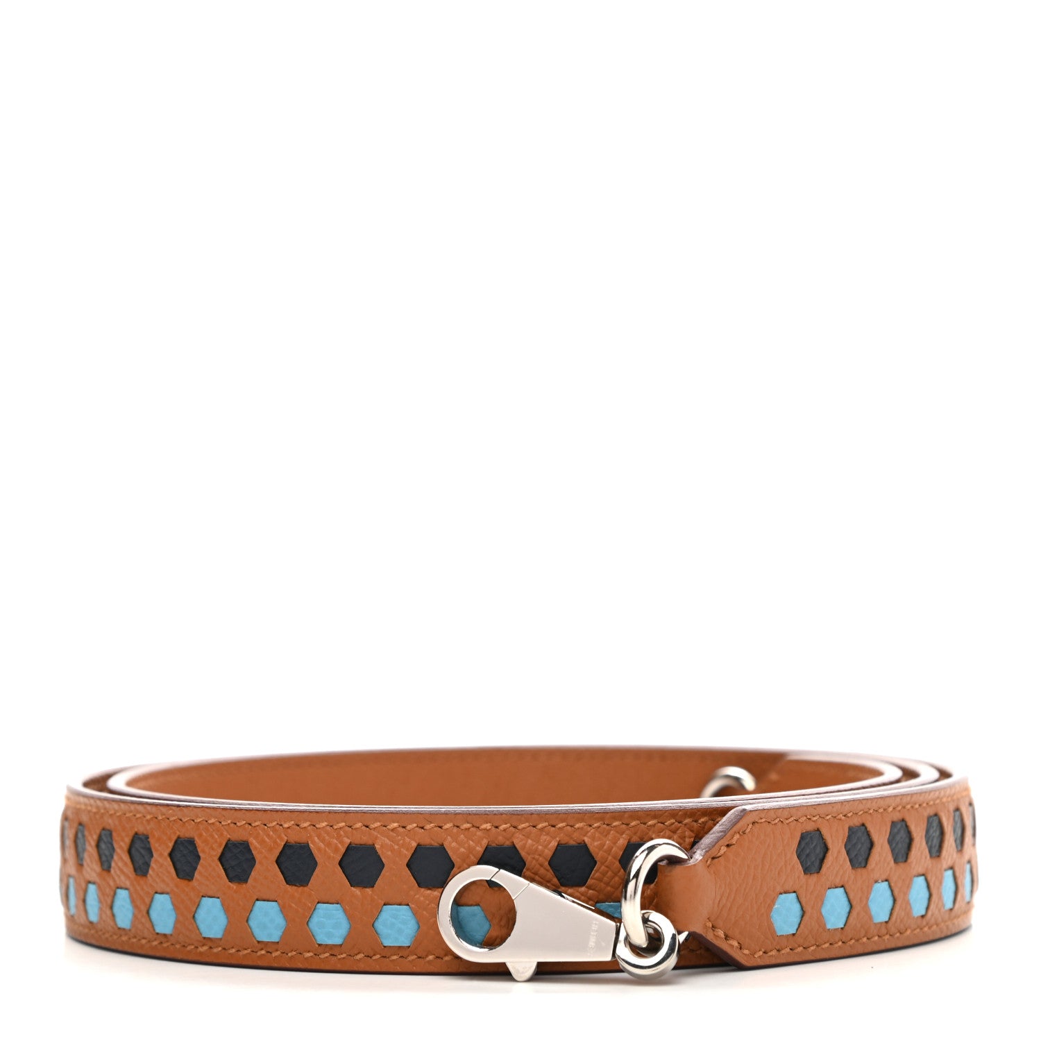 Hermes Epsom 25mm Hexagone Tressage Shoulder Strap Gold 1 of 5