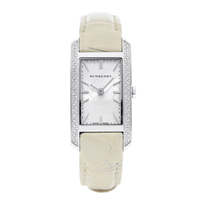 Burberry Stainless Steel Alligator Diamond Bezel 20mm Quartz Watch BU9506 1 of 9