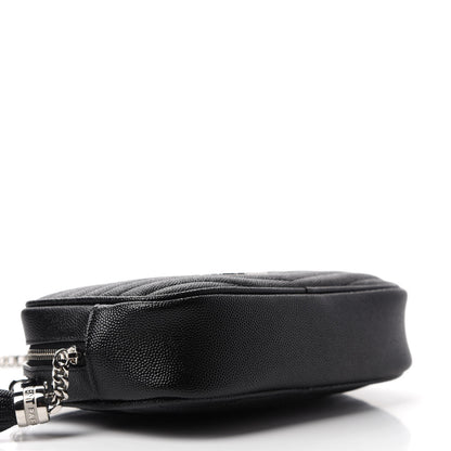 Saint Laurent Grain De Poudre Matelasse Monogram Mini Lou Camera Bag Black 4 of 11