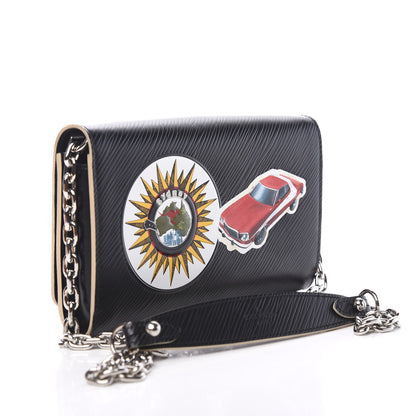 Louis Vuitton Epi World Tour Twist Chain Wallet Black 2 of 9