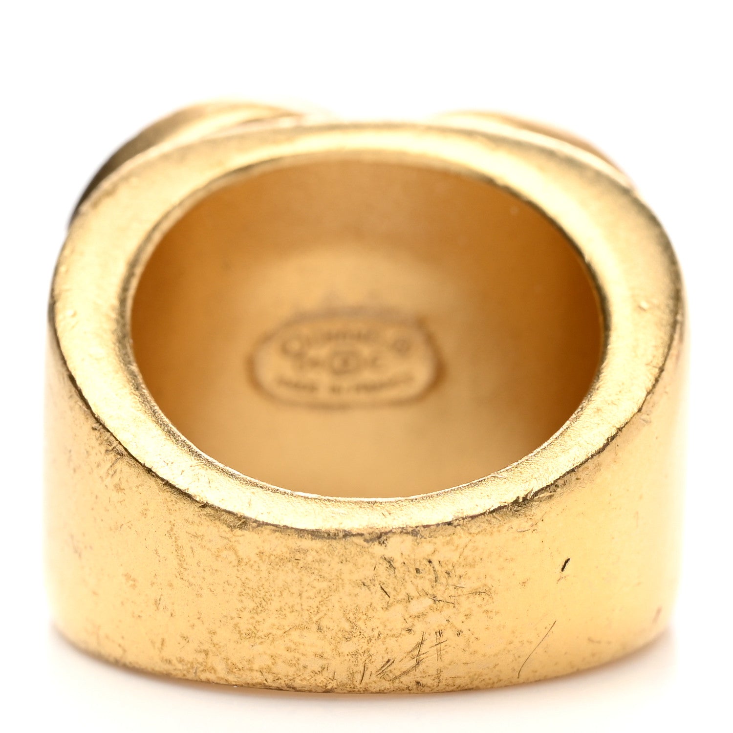 Chanel Metal CC Ring 53 6.5 Gold 3 of 4