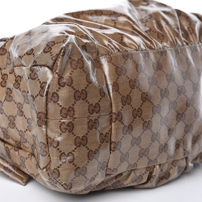 Gucci Crystal Monogram Medium Hysteria Tote Brown 8 of 10
