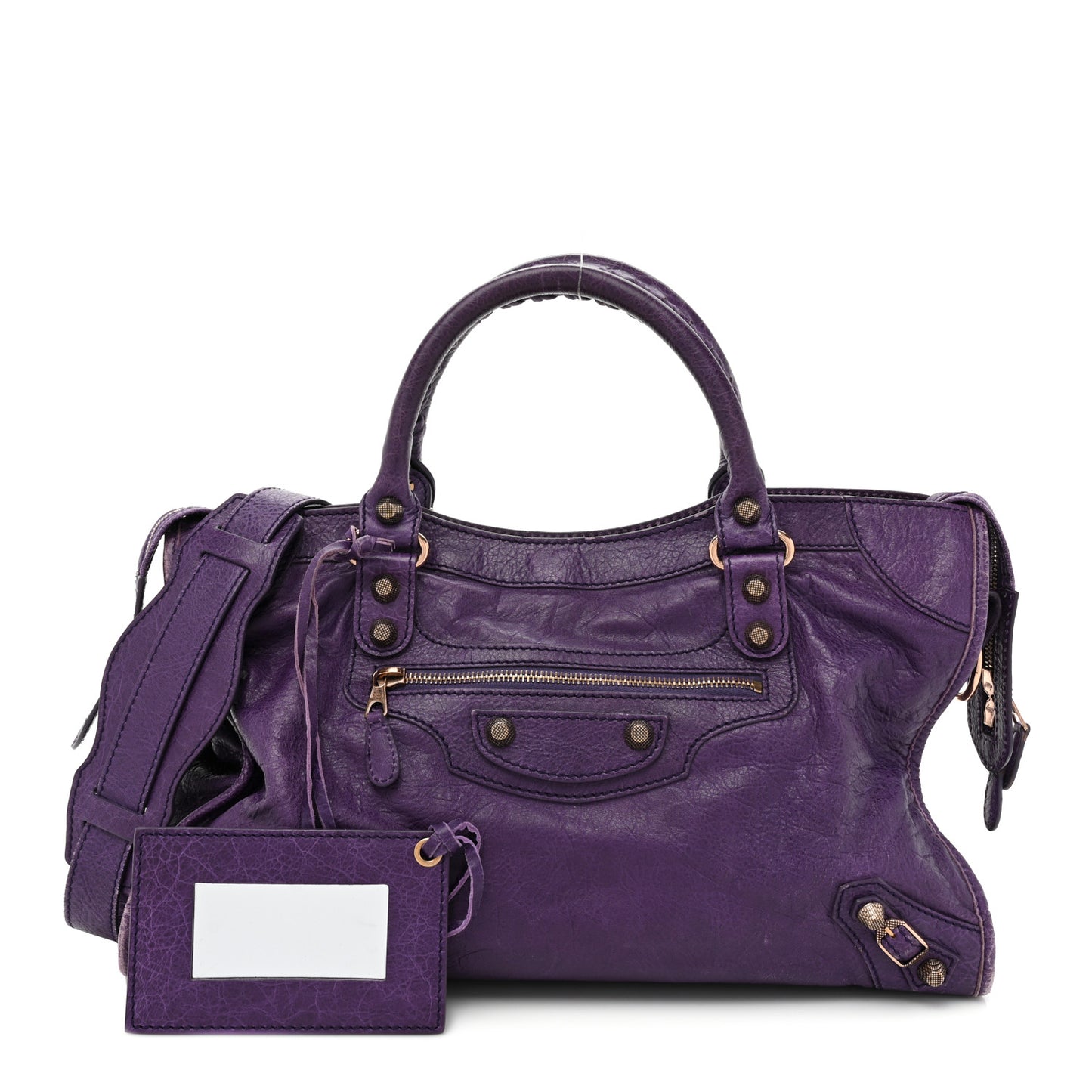Agneau Giant 12 Rose Gold Hardware City Dark Violet