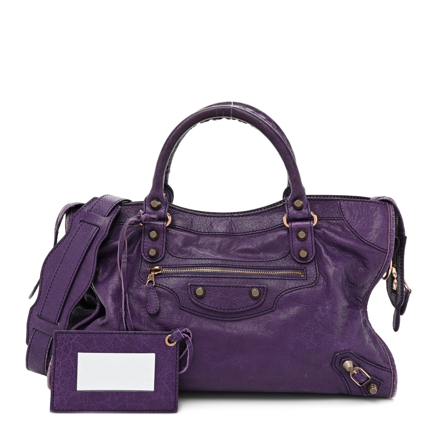 Balenciaga Agneau Giant 12 Rose Gold Hardware City Dark Violet 1 of 17