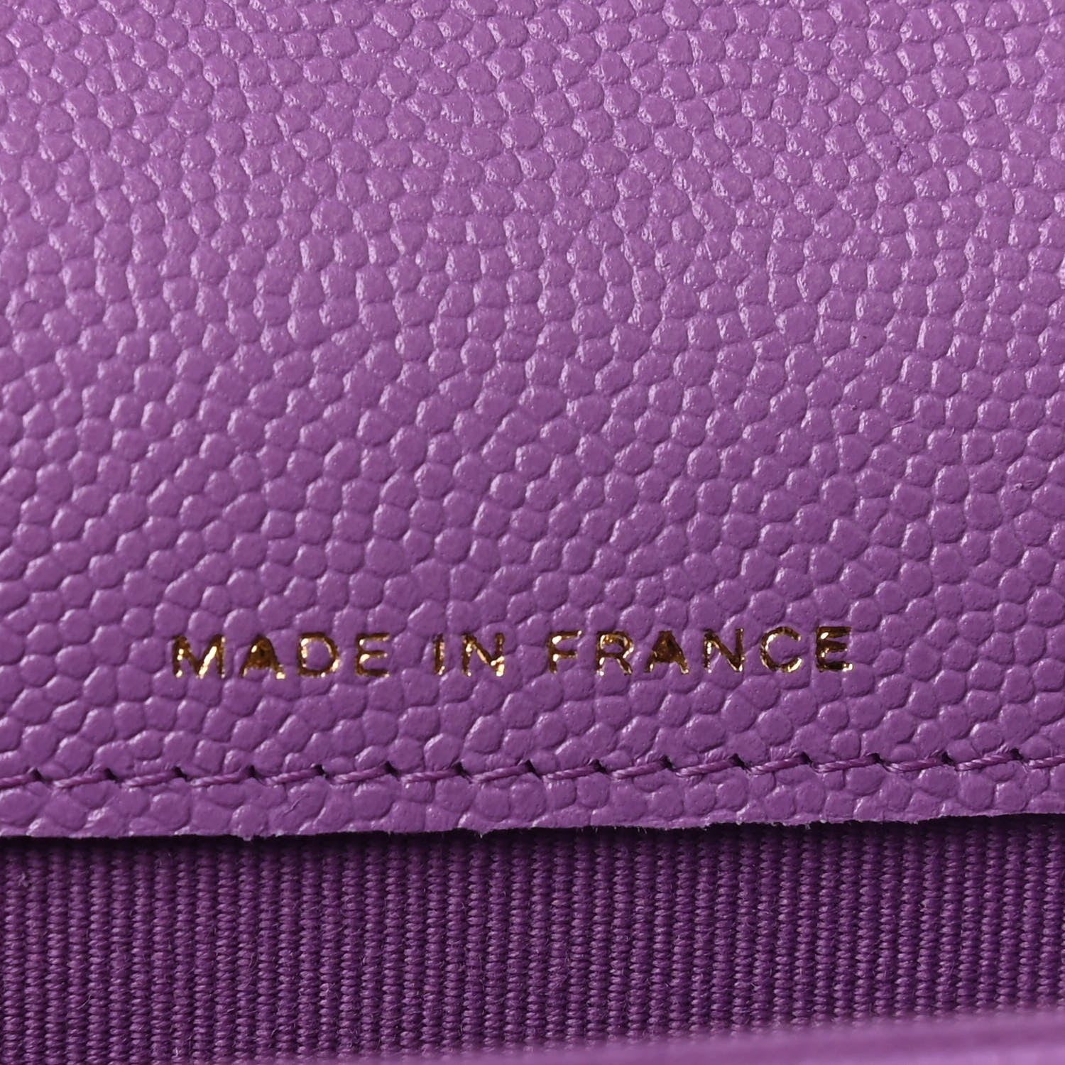 Chanel Caviar Quilted Flap Card Holder Wallet Purple 6 of 8