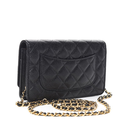 Chanel Caviar Quilted Wallet On Chain WOC Black 3 of 11