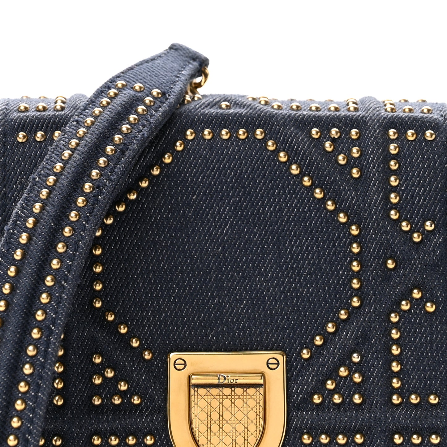 Denim Studded Vertical Diorama Blue