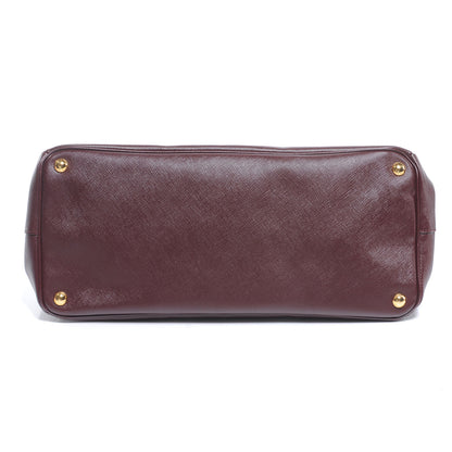 Prada Saffiano Lux Medium Tote Bordeaux 4 of 7
