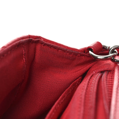Chanel Caviar Chevron Quilted Small Single Flap Red 14 of 16