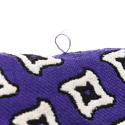Prada Tessuto Jacquard Large Clutch Purple White 9 of 9
