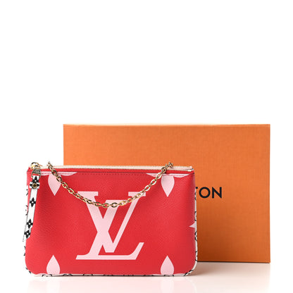 Louis Vuitton Monogram Giant Double Zip Pochette Rouge 11 of 11