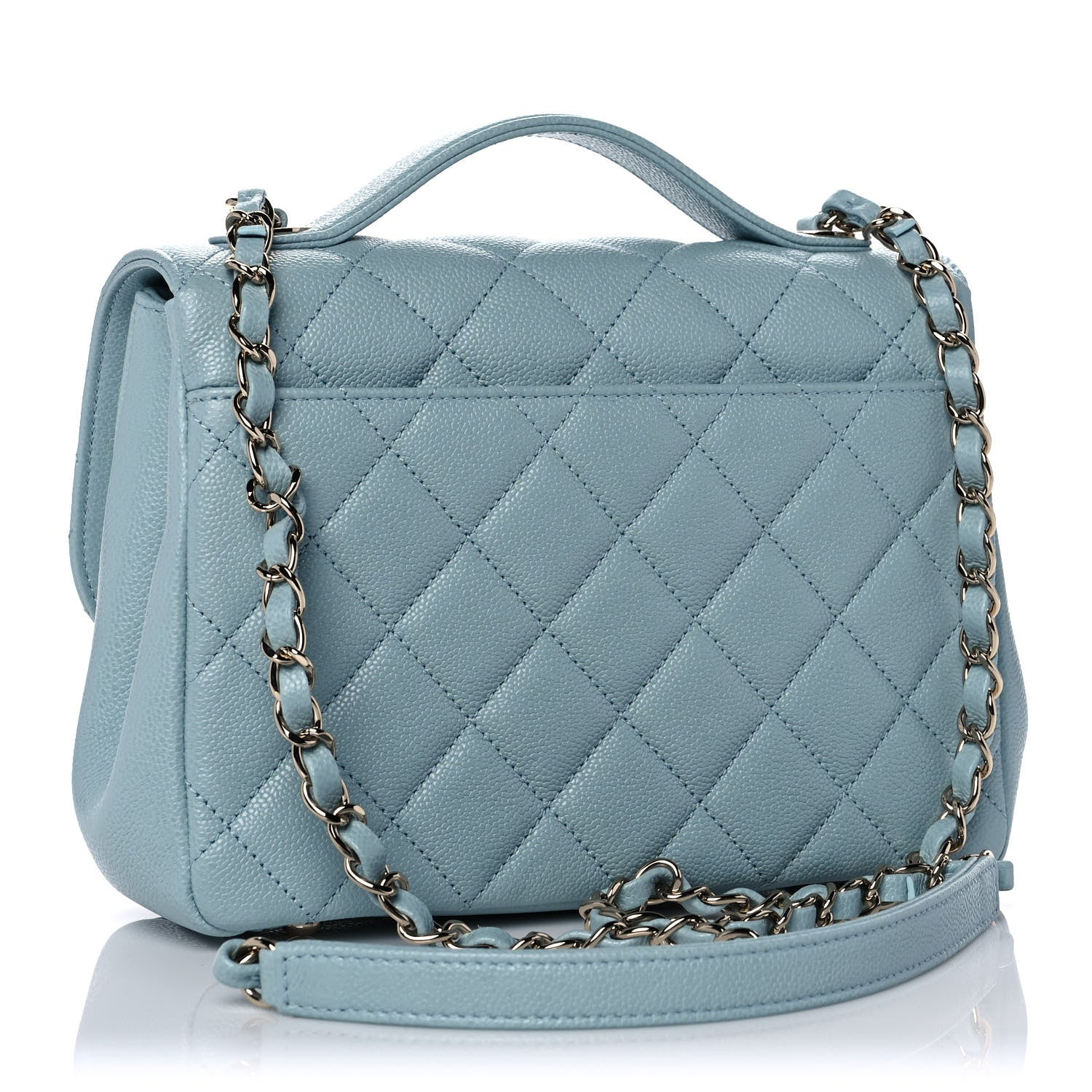 Chanel Caviar Quilted Small Business Affinity Flap Light Blue 3 of 11