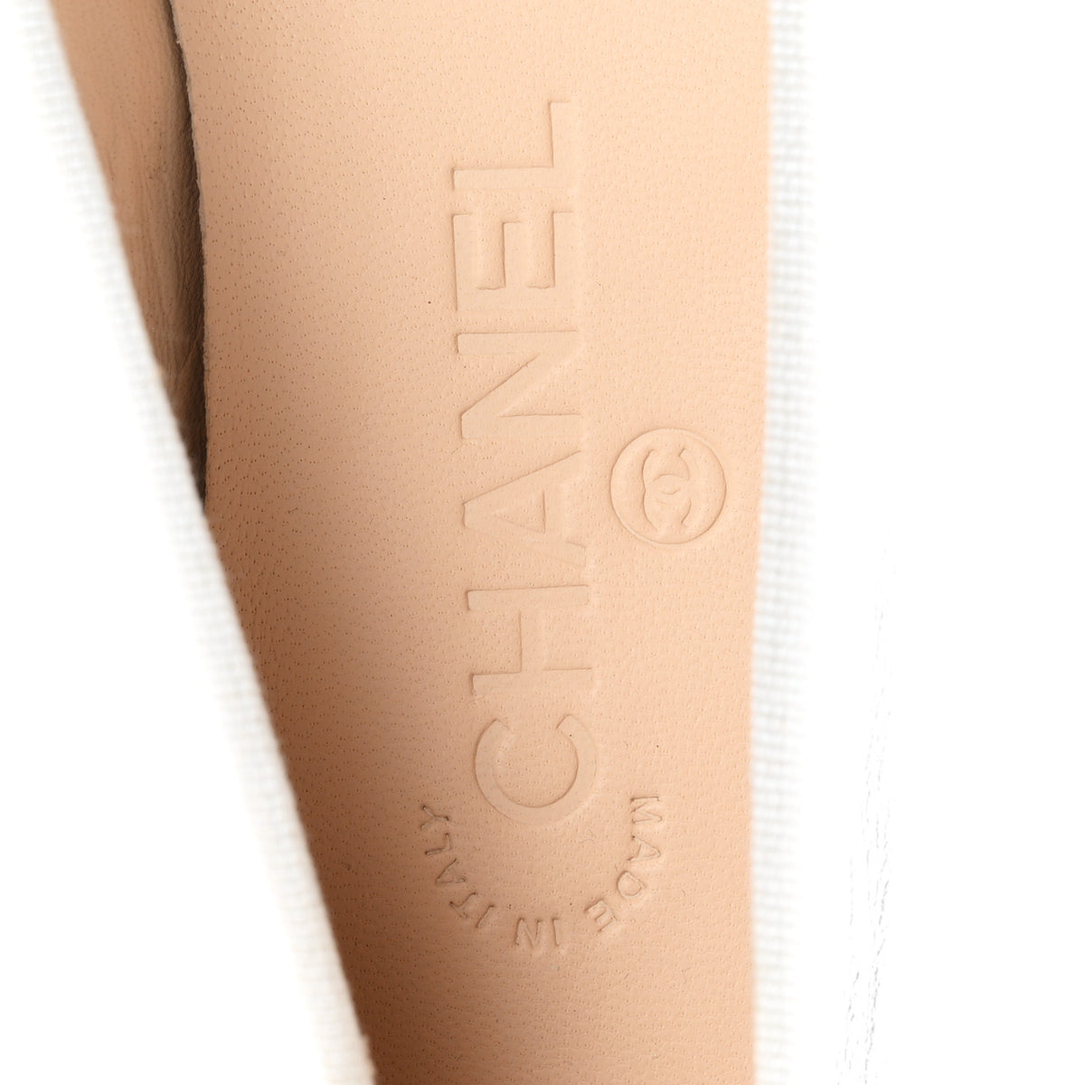 Metallic Lambskin CC Cap Toe Ballerina Flats 37.5 Silver