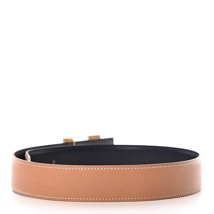 Hermes Box Courchevel 32mm H Belt 70 Bleu Marine Gold 3 of 8