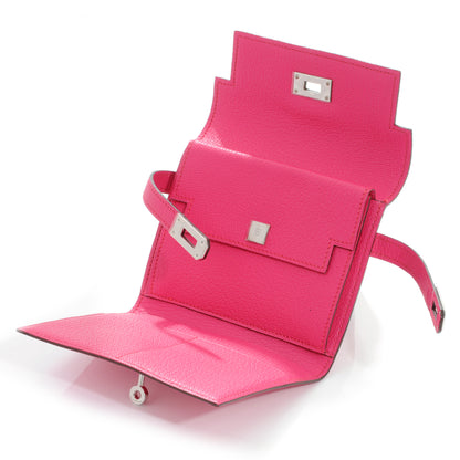 Hermes Chevre Mysore Kelly Compact Wallet Rose Tyrien 4 of 8