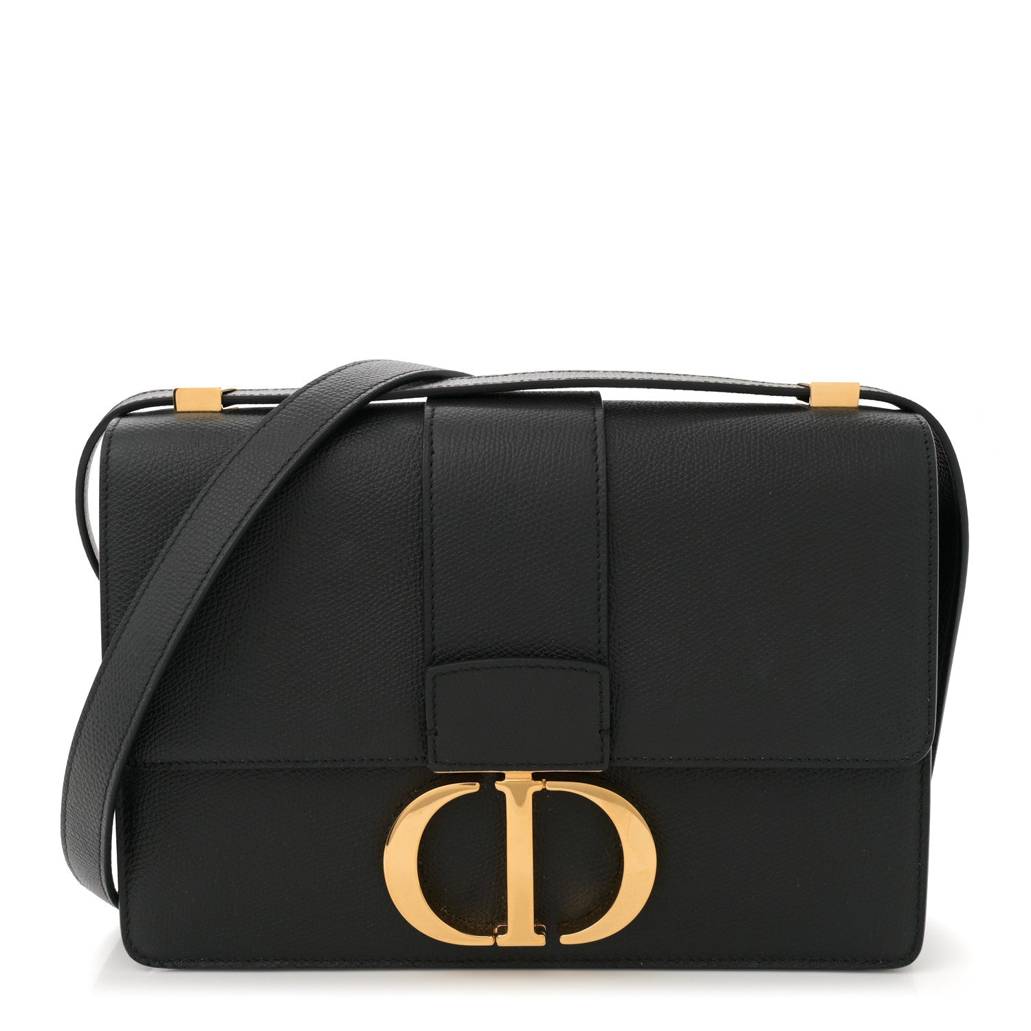 Christian Dior Grained Calfskin 30 Montaigne Flap Bag Black 1 of 11