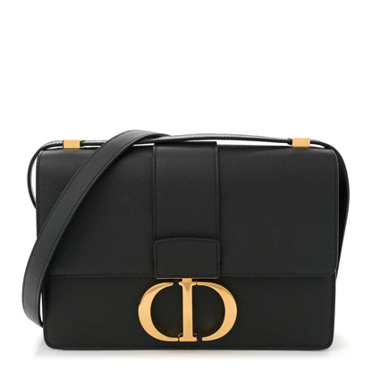 Christian Dior Grained Calfskin 30 Montaigne Flap Bag Black 1 of 11